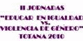 II Jornadas contra la viiolencia de genero . Sale del sitio www.totana.es  
