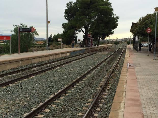 Cortarán el tráfico ferroviario entre Murcia y Lorca durante dos semanas por obras debido a la implantación de nuevas instalaciones de seguridad; del lunes 11 al sábado 23 de febrero