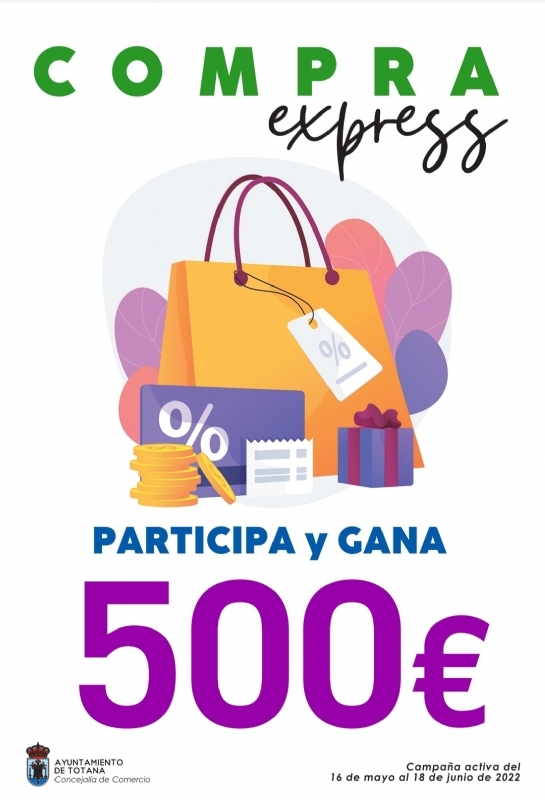 Los comercios interesados en participar en la campaña “Compra Express” tienen hasta el 15 de mayo para formar parte de la iniciativa, que sorteará un premio de 500 euros