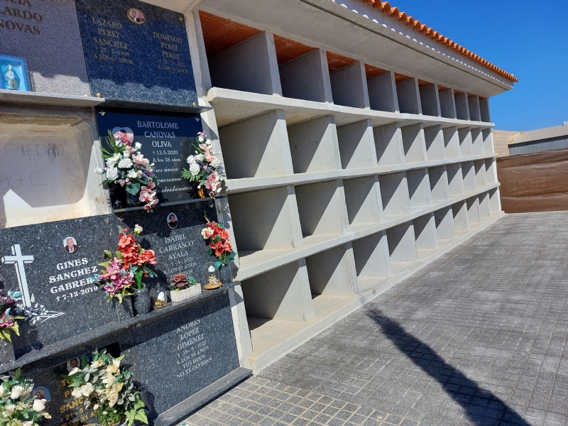 Finalizan las obras de construcción de 40 nuevos nichos en el Cementerio Municipal “Nuestra Señora del Carmen”