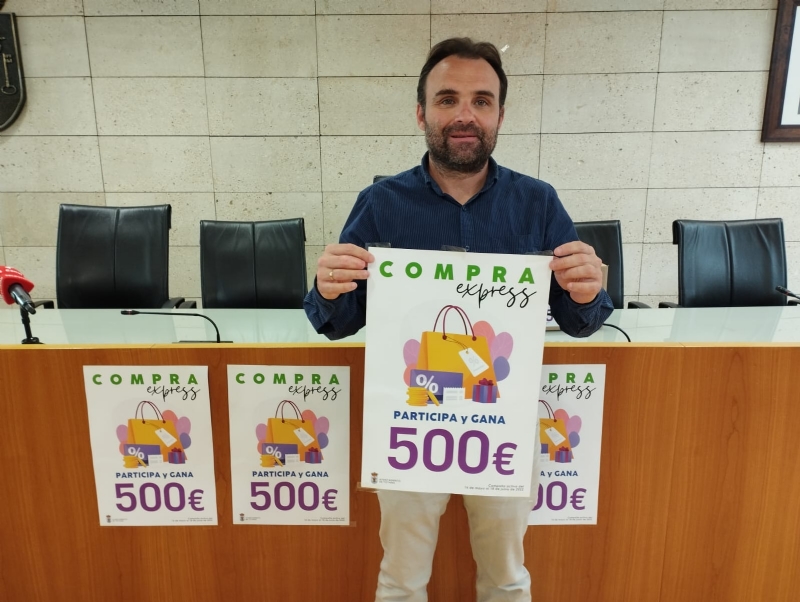 La campaña “Compra Express” sorteará un premio de 500 euros a consumir en un mínimo de 10 de los comercios participantes para apoyar al comercio de Totana
