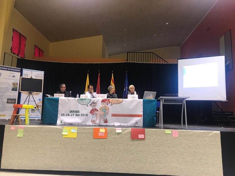 La concejal de Educación presenta las experiencias del Pleno infantil de Totana en el II Congreso de Educación en Democracia Activa, celebrado este fin de semana en Jaraba (Zaragoza)