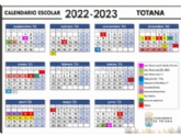 El curso escolar 2022/23 en Totana comenzará en Educación Infantil y Primaria el 8 de septiembre, mientras que en la ESO y Bachillerato lo harán el 12 y en FP el 23 del mismo mes