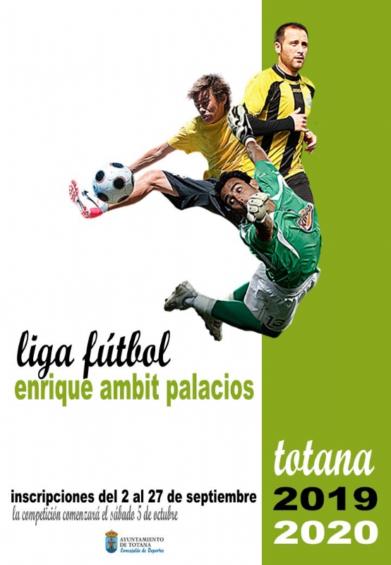 La Concejalía de Deportes pondrá en marcha una nueva temporada de la Liga de Fútbol "Enrique Ambit Palacios" para la temporada 2019/20, con la apertura de inscripciones a partir del día 2 de septiembre