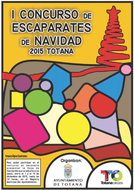 Se convoca el I Concurso de Escaparates de Navidad Totana2015 con el fin de dinamizar e impulsar las compras en el comercio de Totana