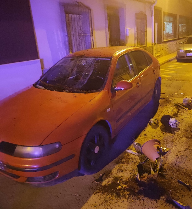 La Polica Local detiene a un individuo por causar daos graves en un vehculo estacionado en la va pblica