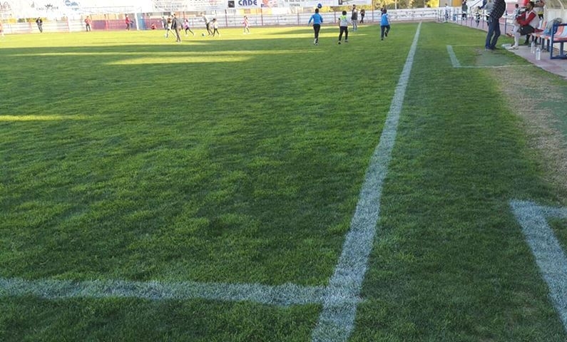 Se retoma el uso del estadio municipal Juan Cayuela tras los trabajos de resiembra del csped acometidos el pasado mes de noviembre