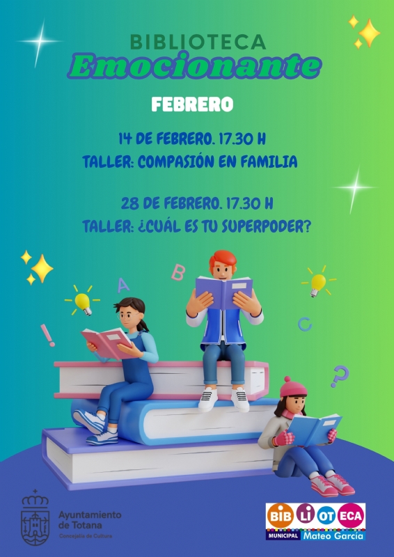 La Biblioteca Municipal Mateo Garca lanza el programa Biblioteca Emocionante, dirigido a fomentar la lectura y convertir este servicio en un espacio atractivo y divertido