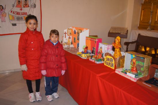 ESCOLARES DE LOS COLEGIOS DE TOTANA PARTICIPAN EN EL CONCURSO DE DIBUJO Y ARTES PLÁSTICAS "SANTA EULALIA Y LOS NIÑOS" QUE PROMUEVE LAFUNDACIÓN LA SANTA, Y QUE PERMANECE EXPUESTO EN LA PARROQUIA DE SANTIAGO