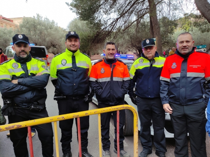 Ms de 50 efectivos integran el dispositivo de seguridad de la romera de regreso de La Santa de Totana maana domingo 7 de enero