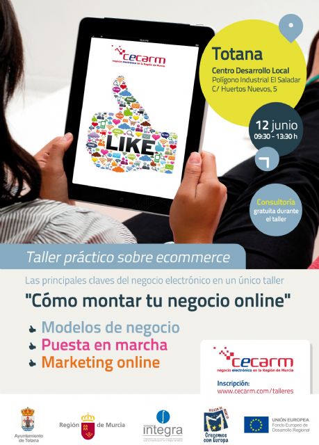 LA CONCEJALÍA DE FOMENTO Y EMPLEO ORGANIZA UN CURSO GRATUITO DE "CÓMO MONTAR TU NEGOCIO ON-LINE" EL PRÓXIMO MIÉRCOLES 12 DE JUNIO EN EL CENTRO DE DESARROLLO LOCAL