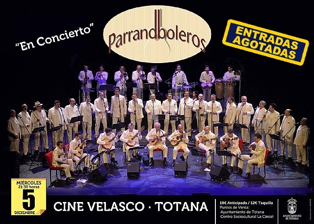 Agotadas las entradas para la actuacin musical de Los Parrandboleros que se celebra esta noche en el Cinema Velasco (21:30 horas)