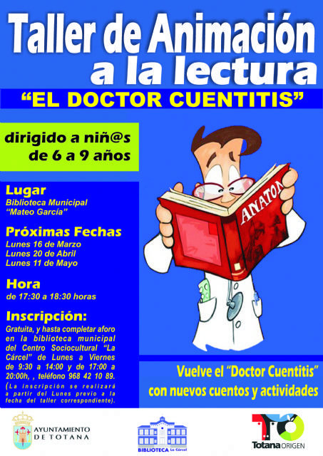 La Flor de Lilolá reanuda el Taller de Animación a la Lectura "Doctor Cuentitis", organizado desde  la biblioteca municipal "Mateo García" 