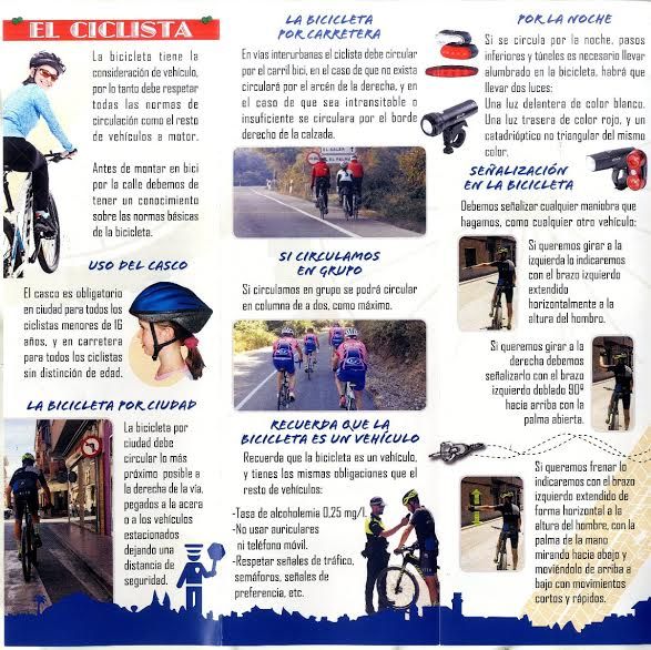 La Concejala de Seguridad Ciudadana y Emergencias edita un trptico informativo sobre normas bsicas del peatn y ciclista por las vas urbanas e interurbanas