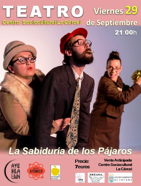 Ya a la venta las entradas para la obra de teatro La sabidura de los pjaros, que se pondr en escena el prximo 29 de septiembre en La Crcel