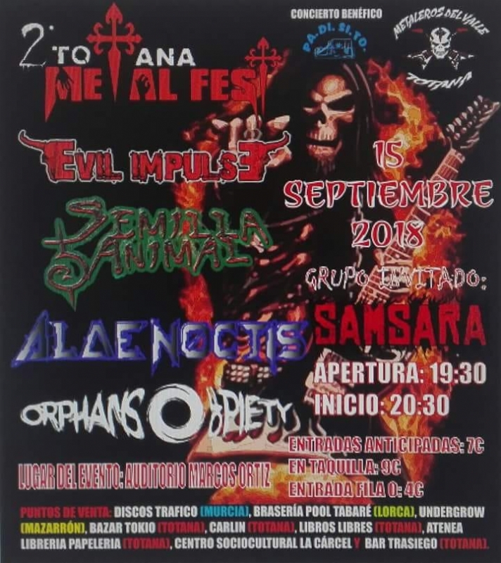 Vdeo. El VII Padisito Festival y el II Totana Metal Fest se celebrarn el fin de semana del 14 y 15 de septiembre, respectivamente