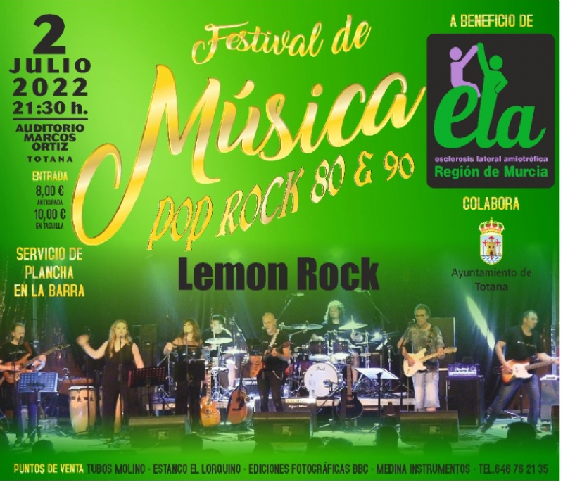 Se celebra el festival Lemon Rock, un evento de msica pop/rock organizado en beneficio de las personas afectadas por la ELA