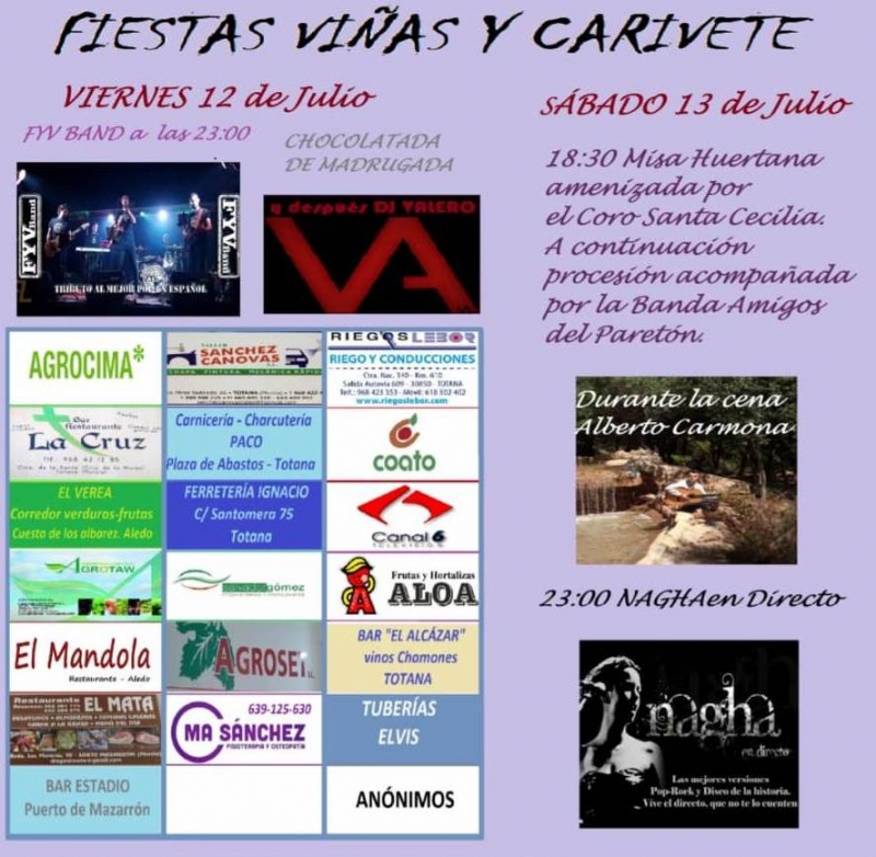Las fiestas de la diputacin de Vias y Carivete se celebran este prximo fin de semana con un atractivo programa de actividades musicales