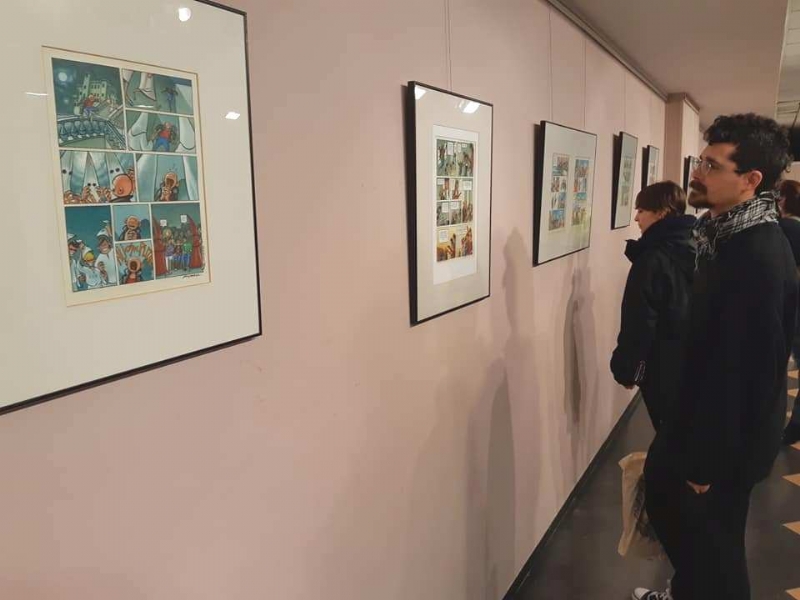 Inauguran la muestra Un paseo de vietas, de los dibujantes murcianos Juan lvarez y Jorge Gmez; el do de ilustradores 