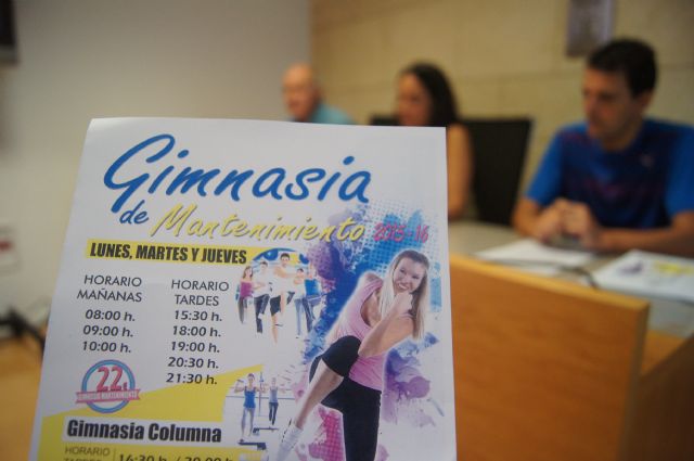 El programa de "Gimnasia de Mantenimiento 2015/16" comenzará el 1 de octubre en el gimnasio del Centro Sociocultural "La Cárcel" y las inscripciones se podrán realizar a partir de este día