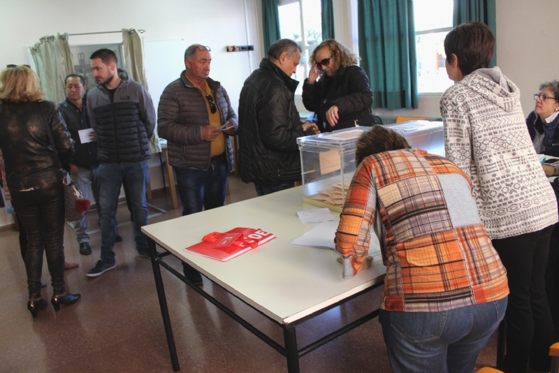 AVANCE 14:00 HORAS.- La participacin de electores en Totana en las generales asciende al 35,78%, a las 14:00 horas (Primer Avance Oficial de Participacin)