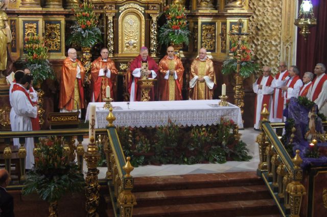 El Obispo de la Dicesis de Cartagena preside la misa en la festividad de la Patrona de Totana, Santa Eulalia de Mrida
