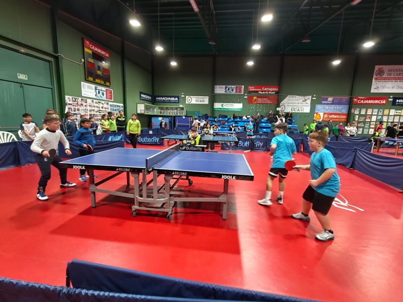 Gran actuacin de los equipos totaneros de Tenis de Mesa del CES La Milagrosa en la Jornada Sur Escolar, celebrada en Cartagena