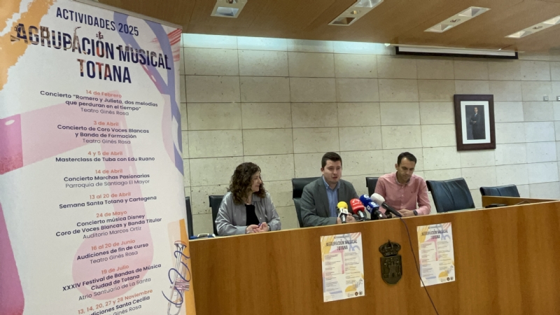 La Agrupacin Musical de Totana presenta su programacin anual de 2025, con un elenco de cerca de una veintena de actividades