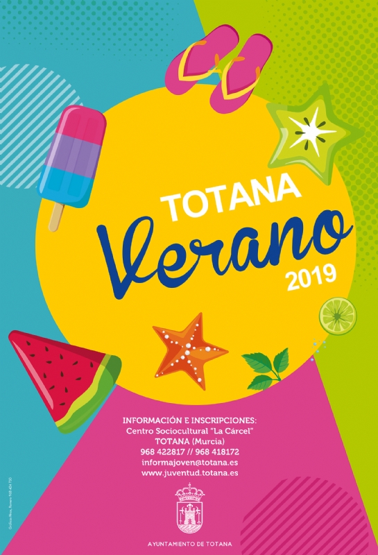 Vdeo. Una decena de actividades conforman el programa Totana Verano 2019, que organiza Juventud con la colaboracin de asociaciones y colectivos, y se prolongar hasta septiembre