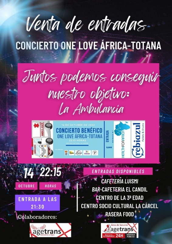 Vídeo. "ONE LOVE TOTANA-ÁFRICA", el concierto solidario a beneficio de la ONG Health for Africa, tendrá lugar este viernes a partir de las 21.30 horas en el Teatro Ginés Rosa