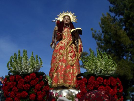 CERCA DE 12.000 PERSONAS ACOMPAARON A SANTA EULALIA DE MRIDA DESDE SU SANTUARIO A LA ERMITA DE SAN ROQUE DE TOTANA DURANTE LA ROMERA DE BAJADA ENTRE MUESTRAS DE SOLIDARIDAD Y AFECTO AL ALCALDE, JOS MARTNEZ ANDREO