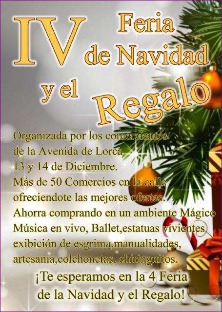IV Feria de la Navidad y el Regalo de la Avenida de Lorca arranca maana viernes