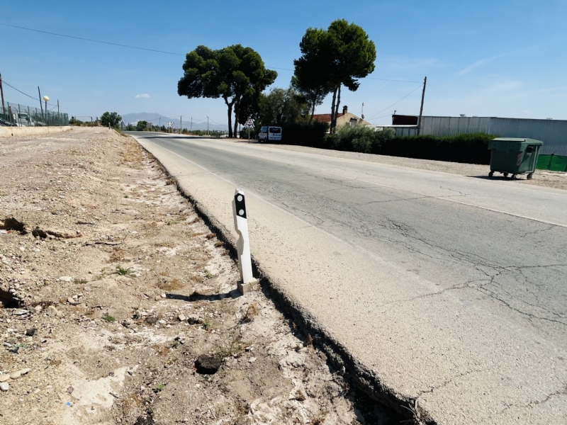 Se acondicionar el drenaje longitudinal de la carretera N-340 a la altura de La Granja, junto al paraje de la Venta de Melilla