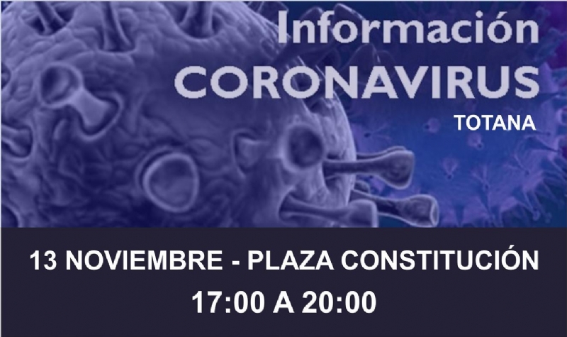 Se habilitar el Punto Informativo Covid-19 el da 13 de noviembre en la plaza de la Constitucin, de 17:00 a 20:00 horas