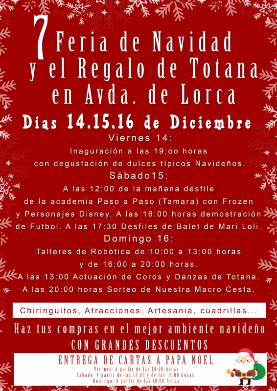 Vdeo. La 7 Feria de Navidad y el Regalo de Totana, que se celebra en la avenida de Lorca, tiene lugar este fin de semana del 14 al 16 de diciembre