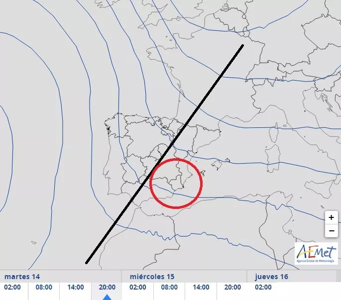 Proteccin Civil Totana advierte de que las tormentas pueden ser fuertes maana martes en el interior de la Regin de Murcia