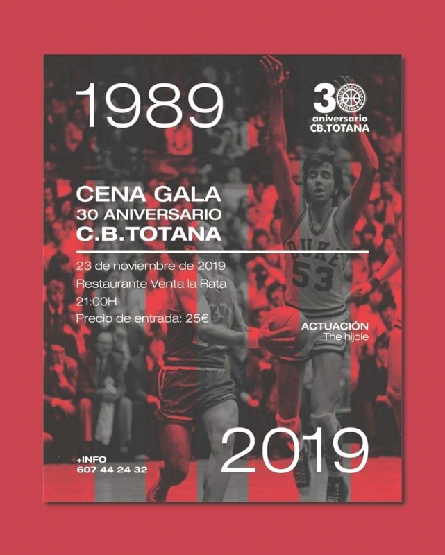 Vídeo. El Club Baloncesto Totana celebra el próximo 23 de noviembre la Cena Gala del 30 aniversario de su fundación, con numerosas sorpresas y regalos
