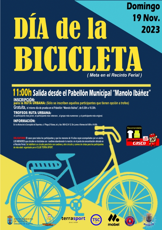 Vídeo. El Día de la Bicicleta se celebra este domingo 19 de noviembre, con salida en el Pabellón de Deportes "Manuel Ibáñez" (11:00 horas) y meta en el recinto ferial
