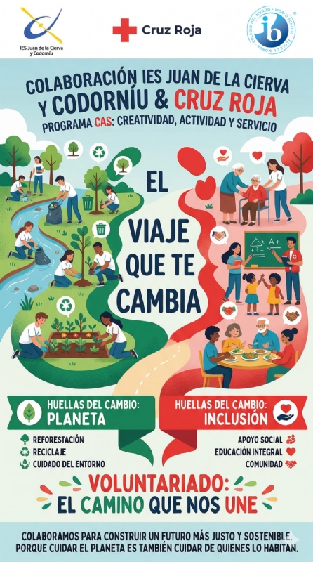   Cruz Roja Espa&ntilde;ola en Totana y alumnos de Bachillerato Internacional del IES Juan de la Cierva y Codorn&iacute;u promueven el programa de voluntariado "El viaje que te cambia"