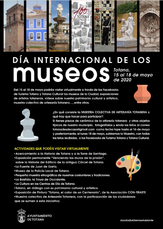 Totana se suma, un ao ms, a la conmemoracin del Da Internacional de los Museos que se celebra el prximo 18 de mayo con visitas y actividades virtuales 