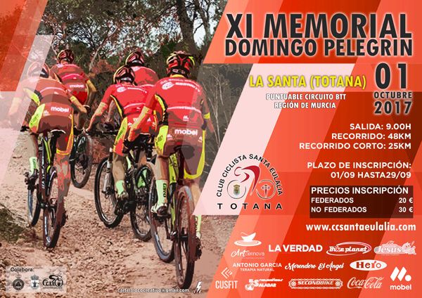 Vídeo. Abiertas las inscripciones del  "XI Memorial MTB Domingo Pelegrín" que se celebrará el próximo 1 de octubre, con un recorrido de 48 kilómetros en Sierra Espuña