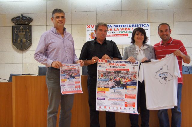 SE PRESENTA LA XVIII RUTA MOTOTURÍSTICA "POR LA VIDA" QUE SE CELEBRARÁ EL DÍA 9 DE JUNIO Y FINALIZARÁ EN EL PARQUE MUNICIPAL "MARCOS ORTIZ" DE TOTANA