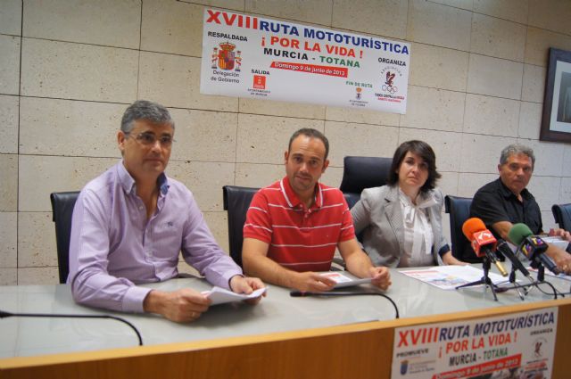 SE PRESENTA LA XVIII RUTA MOTOTURÍSTICA "POR LA VIDA" QUE SE CELEBRARÁ EL DÍA 9 DE JUNIO Y FINALIZARÁ EN EL PARQUE MUNICIPAL "MARCOS ORTIZ" DE TOTANA