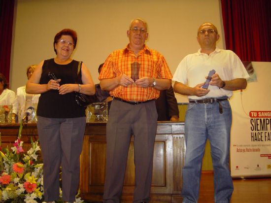EL CENTRO REGIONAL DE HEMODONACIN Y EL AYUNTAMIENTO DE TOTANA TRIBUTAN UN HOMENAJE A TODOS LOS DONANTES DE SANGRE DEL MUNICIPIO