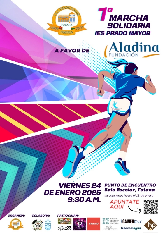 El IES Prado Mayor celebra el viernes 24 de enero la I Marcha Solidaria a beneficio de la Fundación Aladina