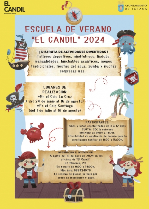 La Escuela de Verano se celebra este año del 24 de junio al 16 de agosto en los Colegios La Cruz y Santiago,dirigida a niños y niñas entre 3 y 12 años