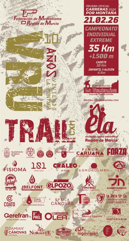 La 10� Carrera de Monta&ntilde;a VRUTrail de Sierra Espu&ntilde;a, organizada por el Club Deportivo La Ventanica, se celebra este s&aacute;bado, con una participaci&oacute;n de 250 deportistas; a beneficio de la Asociaci&oacute;n ELA