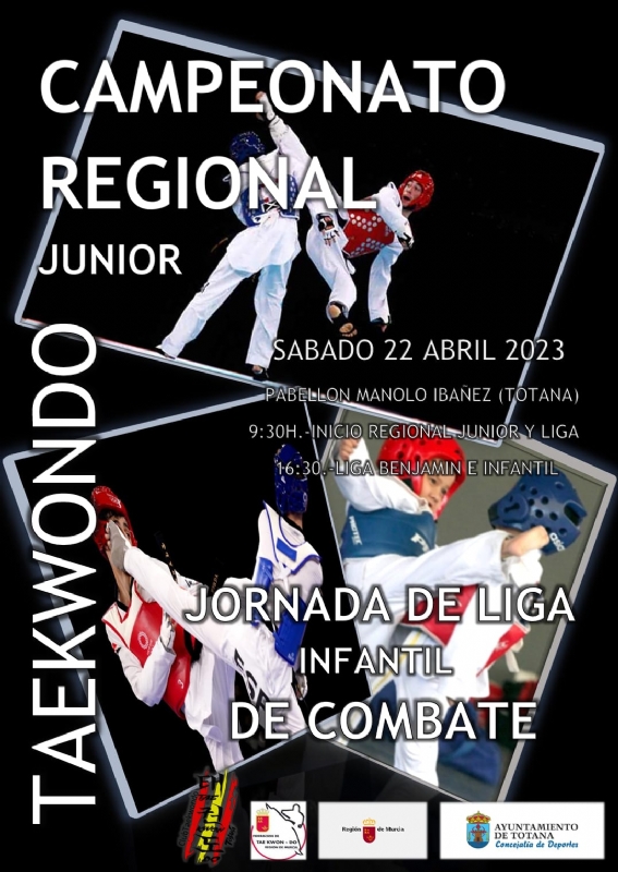 Totana acoge este sábado el Campeonato Regional Junior de Taekwondo y la Liga Infantil de Combate