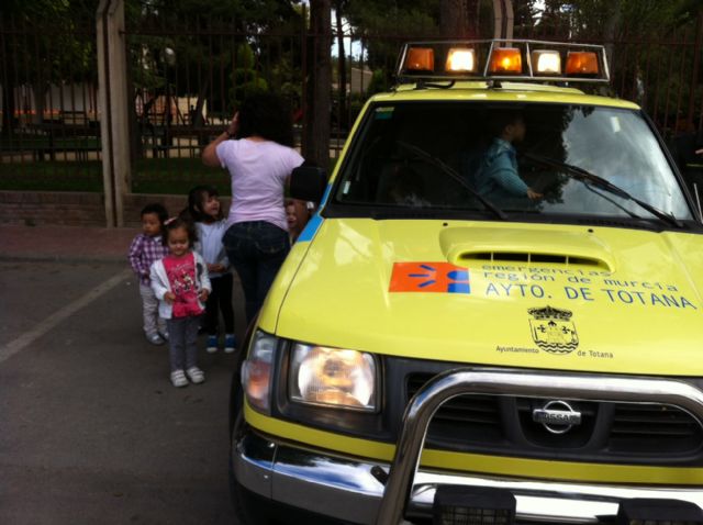 ALUMNOS DE LA ESCUELA INFANTIL MUNICIPAL "CLARA CAMPOAMOR" PARTICIPAN EN UNA JORNADA DE ACERCAMIENTO A LOS CUERPOS Y FUERZAS DE SEGURIDAD Y EMERGENCIAS