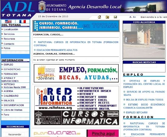 LA WEB DE LA OFICINA DE DESARROLLO LOCAL RECIBE MÁS DE 2.000 VISITAS MENSUALES QUE SE INTERESAN POR LAS OFERTAS DE TRABAJO, ASESORAMIENTO LABORAL, SUBVENCIONES Y AYUDAS